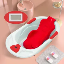 StarAndDaisy White & Red Anti Slip Portable Bath Tub-image-29