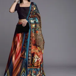 Kaizen TEXO FAB Printed Semi-Stitched Lehenga & Unstitched Blouse With Dupatta image 5