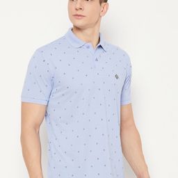 UBX Men Printed Polo Collar T-shirt-image-37