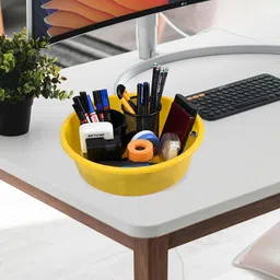 Kuber Industries Yellow Set of 3 Regular Desk Organiser Organisers image 2