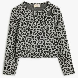 Koton Girls Animal Printed Round Neck T-shirt-picture-32