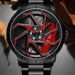 SWADESI STUFF Men Dial & Straps Analogue Watch ROTATE 004 RED 18-10
