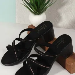 LADOO'S Women Leather Wedge Sandals-57