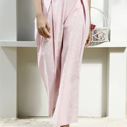 Boho By Athena Women Relaxed Pleated Trousers-image-22