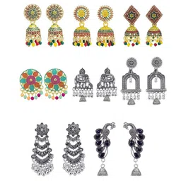 PRIVIU Geometric Drop Earrings-28