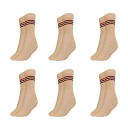 MUKHAKSH Boys Pack Of 6 Striped DAV Calf Length Socks-image-50