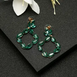 YouBella Gold-Plated Contemporary Drop Earrings-image-88