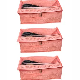 Ajabh Peach-Coloured Set of 3 Water Resistant Multi-Utility Organisers-18