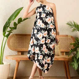 Uptownie Asymmetric One-Shoulder Crepe Dress-image-60