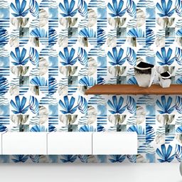 ArtzFolio Printed UV-Resistant Anti-Bacterial Abstract Tropical LeavesPeel & Stick Wallpaper-image-17