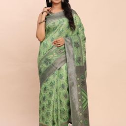 Astita Floral Linen Blend Saree-image-71