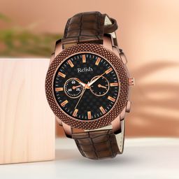 Relish Men Dial & Leather Straps Analogue Watch RE-NW2006-image-42