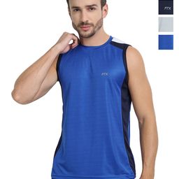FTX Men Pack of 4 Dri-FIT Colourblocked Round Neck T-shirts-picture-43