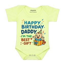 Arvesa Papa First Birthday With Me Printed Bodusuit-image-29