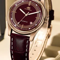 DOUBLERUN Men Dial & Leather Bracelet Style Straps Analogue Multi Function Watch H05N7004-17