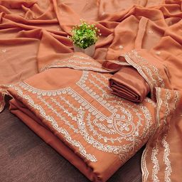 LeeliPeeri Designer Women Embroidered Unstitched Dress Material-picture-42