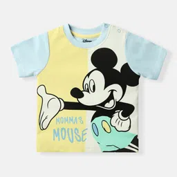Nauti Nati Boys Mickey Mouse Printed Bio Finish T-shirt-image-4