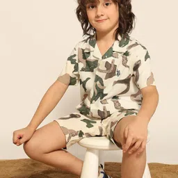 U.S. Polo Assn. Kids Boys Abstract Printed Cuban Collar Casual Shirt-picture-22
