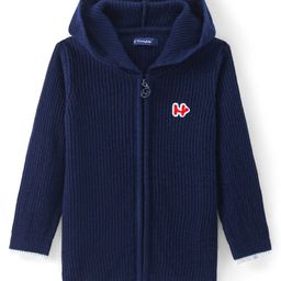 Honeyhap Unisex Kids Ribbed Cardigan with Zip Detail Detail-image-89