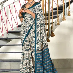 Pandadi Saree Ethnic Motifs Printed Sarees With Blouse Piece-image-98