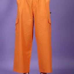 RANGRIWAZ Women Relaxed Mid-Rise Cargos Trousers-image-96
