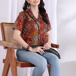 Vbuyz Print Cotton Top-image-5