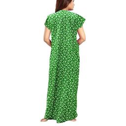 AAKARSHANA Green Pure Cotton Maxi Printed Nightdress-image-96
