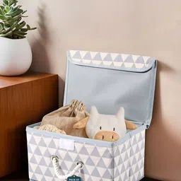 Aura Grey Multipurpose Storage Box With Lid & Handle-12