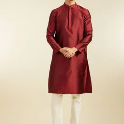 Diwas by Manyavar Men Thread Work Kurta-image-59