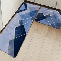 Sittella 2 Piece Printed Rectangular Anti-Skid Kitchen Mats-picture-2