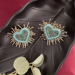 Digital Dress Room Beaded Taylor Swift Heart Shaped Drop Earrings-82