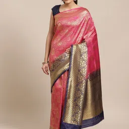 DIVASTRI Women Ethnic Motif Zari Mysore Silk Saree-image-80
