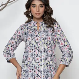 VEDANA Women Floral PrintedCotton Top-image-53