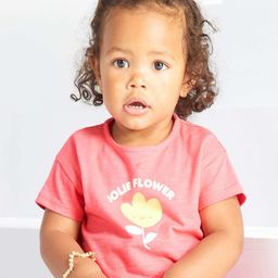 KIABI Girls Typography Printed Pure Cotton T-shirt-image-96