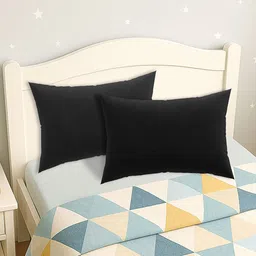 Kuber Industries Black 2 Pieces Microfiber Sleep Pillows-picture-13