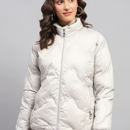 Monte Carlo Women Solid Mock Collar Padded Jacket-image-63