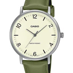 CASIO Men Dial & Leather Cuff Straps Analogue Watch A2409-image-45