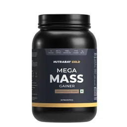 Nutrabay Gold Mega Mass Weight Gainer - 1 Kg - Rich Chocolate Creme-56