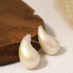 V FASHION JEWELLERY Contemporary Shaped Rainbow Drop Earrings-19