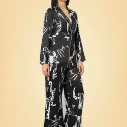 all about you Abstract Printed Blazer & Trousers Co-Ord Set image 2