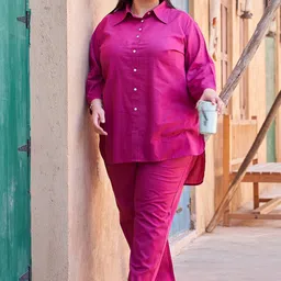 TITTLI Anikaa Printed Shirt Collar Shirt With Trousers Co-Ords-image-79