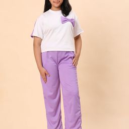 MAYNEISHA Girls Pure Cotton T-shirt With Pyjamas-image-3