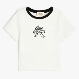 Koton Girls Graphic Printed Round Neck Cotton T-shirt-picture-28