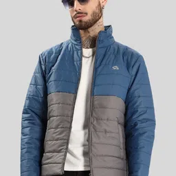 ADRO Men Colourblocked Windcheater Bomber Jacket-56
