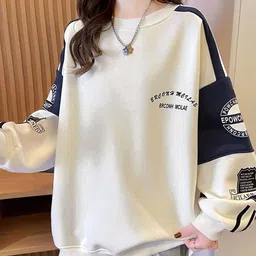 stylecast x revolte StyleCast Colourblocked Round Neck Regular Sweatshirt-picture-45