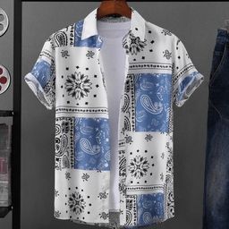 Metronaut Men Standard Regular Fit Spread Collar Floral Printed Elastane Casual Shirt-image-55