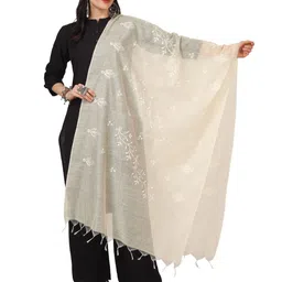 A R SILK DUPATTA HUB Ethnic Motifs Embroidered Cotton Dupatta With Thread Work-picture-48