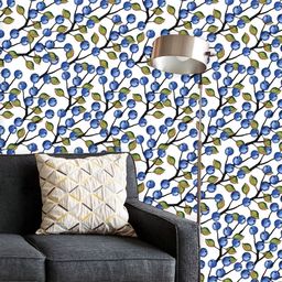ArtzFolio Printed UV-Resistant Anti-Bacterial Blueberries AroundPeel & Stick Wallpaper-image-24