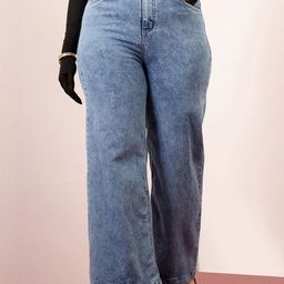 Miss Chase A+ Women Wide Leg High-Rise Light Fade Stretchable Jeans-picture-1