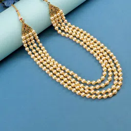 JIYANSHI FASHION Men Gold-Plated Beaded Necklace & Brooch-image-72